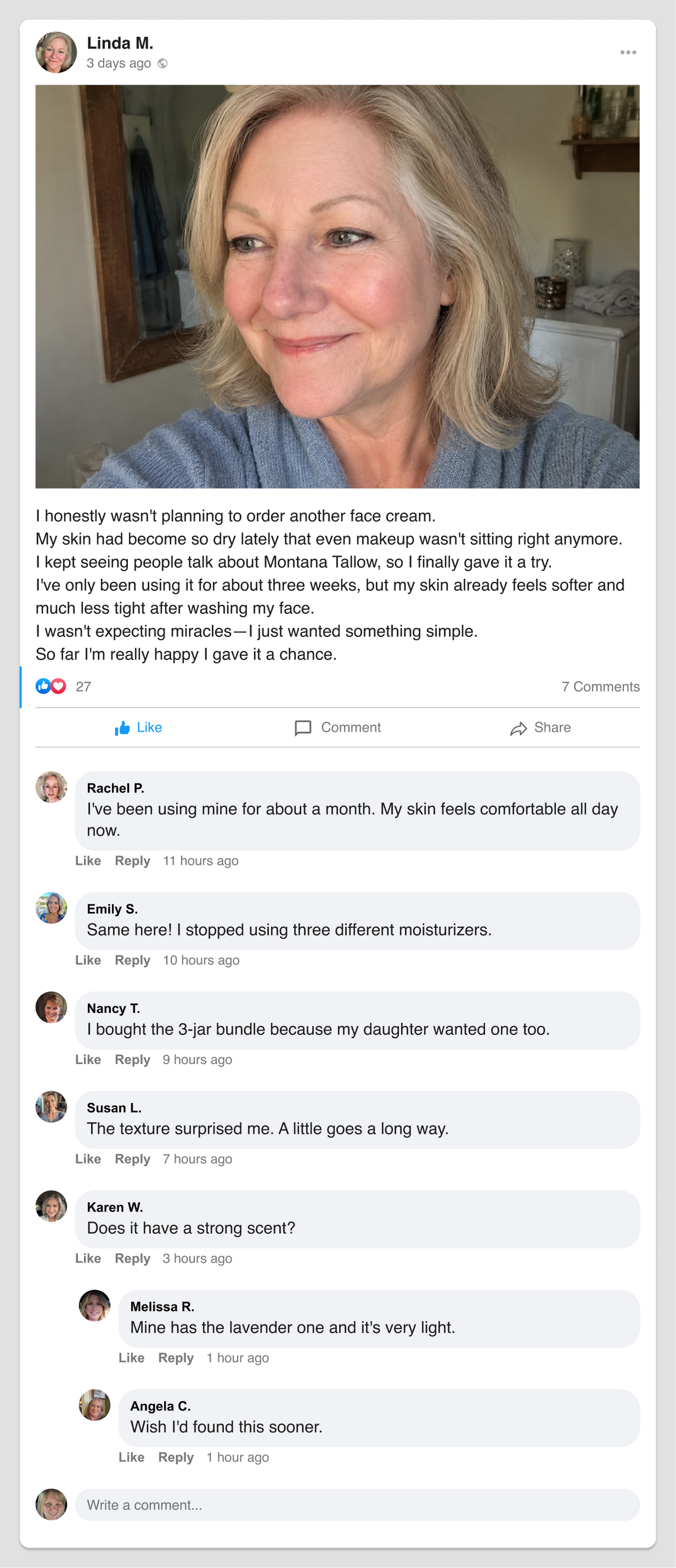 Facebook post, part 1 of 2